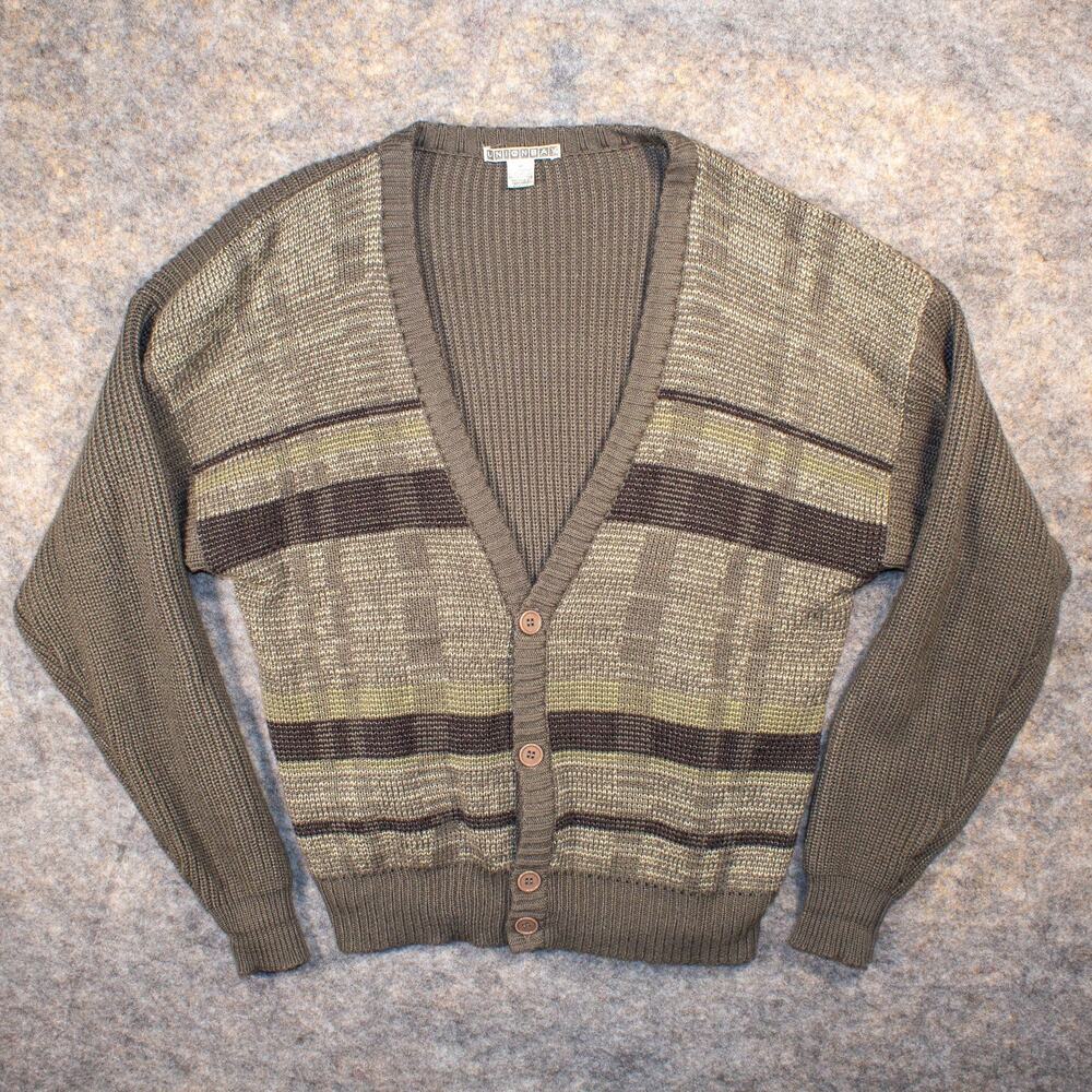Vintage 90s y2k Union Bay Cardigan Knit Sweater Mens Grandpa Unisex Oversized M